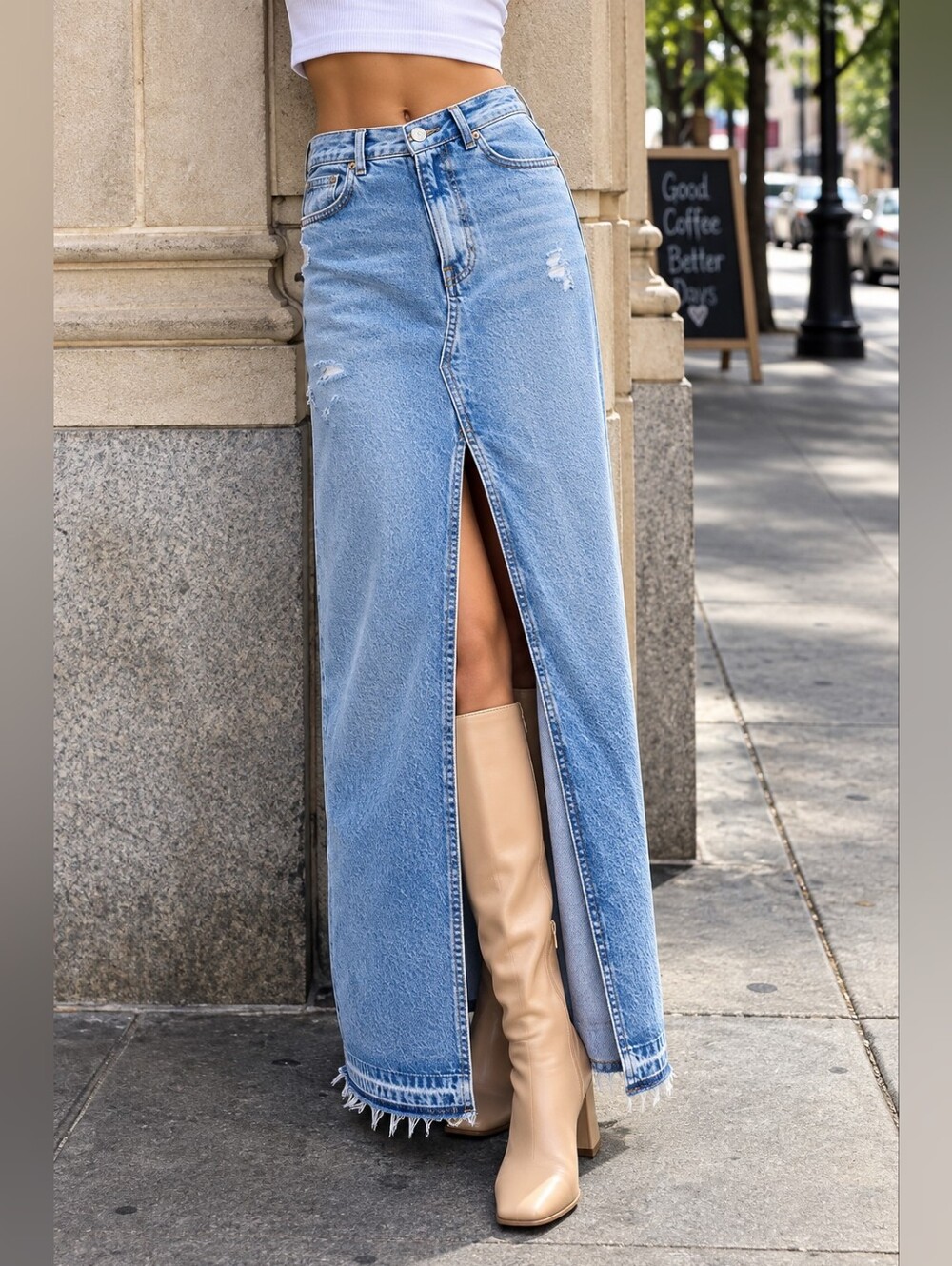 ZARA WOMAN NEW BLUE DENIM TRF MIDI SKIRT SIZE M REF. 6164/034
